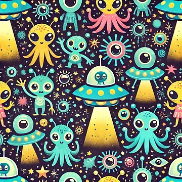 Artwork thumbnail, space pattern by TEEJAMBOREE