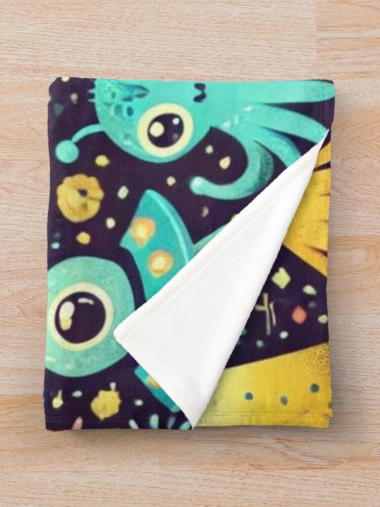 Thumbnail 3 of 6, Throw Blanket, space pattern designed and sold by TEEJAMBOREE.