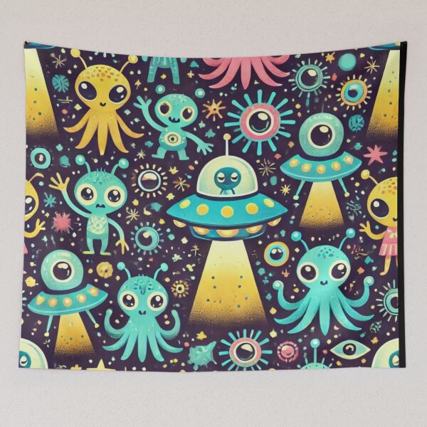 Item preview, space pattern designed and sold by TEEJAMBOREE.