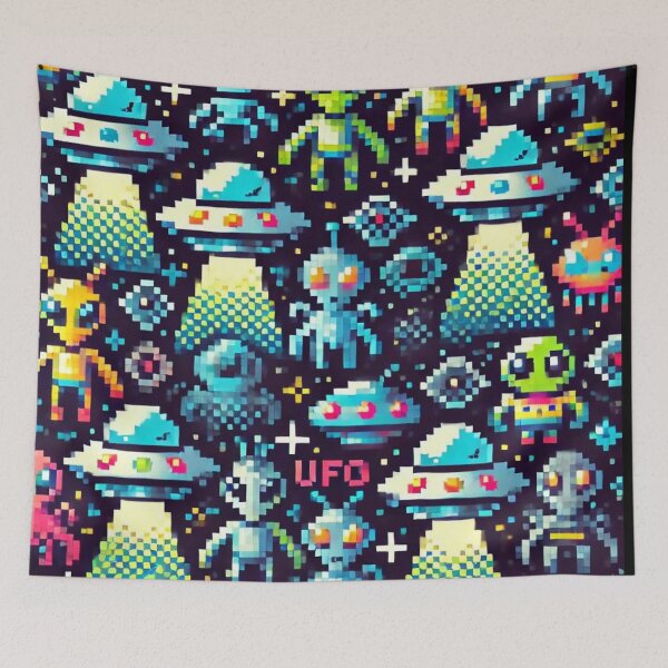 Item preview, space pattern designed and sold by TEEJAMBOREE.