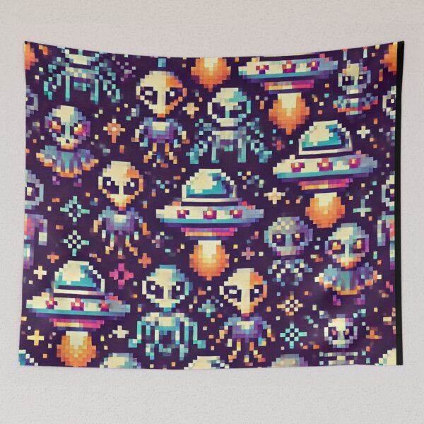 Item preview, space pattern designed and sold by TEEJAMBOREE.