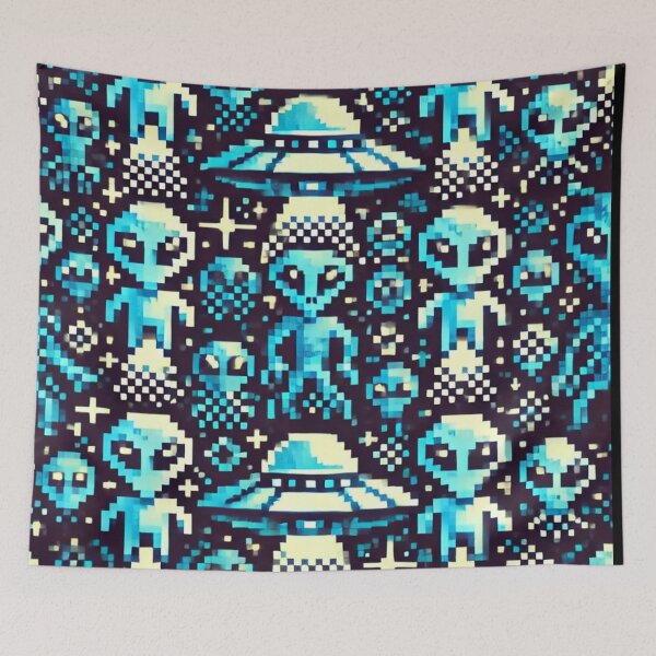 Item preview, space pattern designed and sold by TEEJAMBOREE.