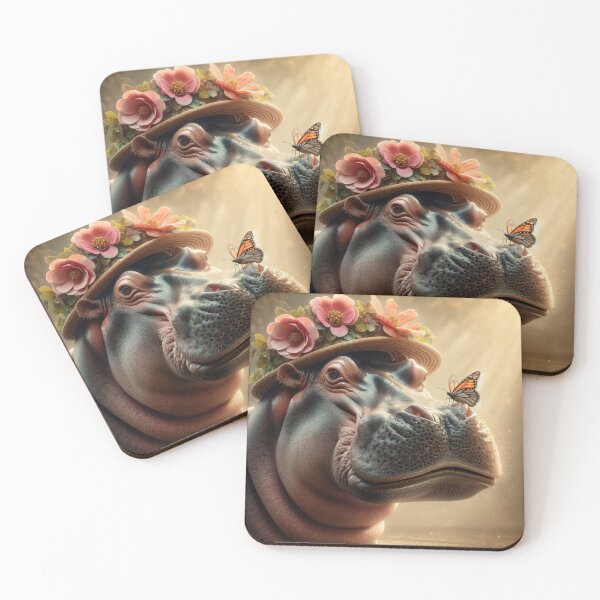 Item preview, Hippo and her friend Butterfly designed and sold by Dani Abbott.