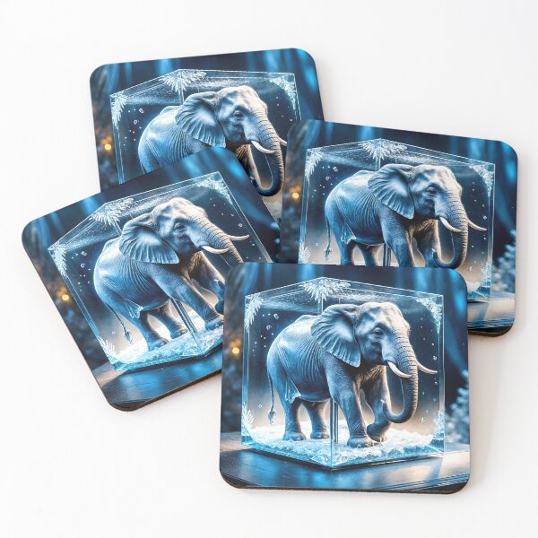 Item preview, Majestic Elephant Trapped in Transparent Prism designed and sold by koreatvtea.
