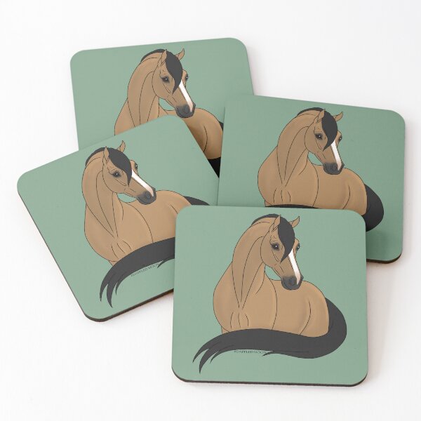 Item preview, Smiling Buckskin Cartoon Horse designed and sold by DappledMoon.