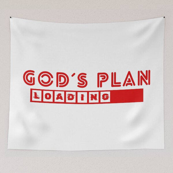 Item preview, God´s plan loading, christian quote designed and sold by MoriaStore.