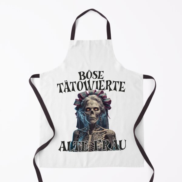 Item preview, Böse Tatowierte Alte Frau , Messy Bun Skull  designed and sold by Smix Pixels.