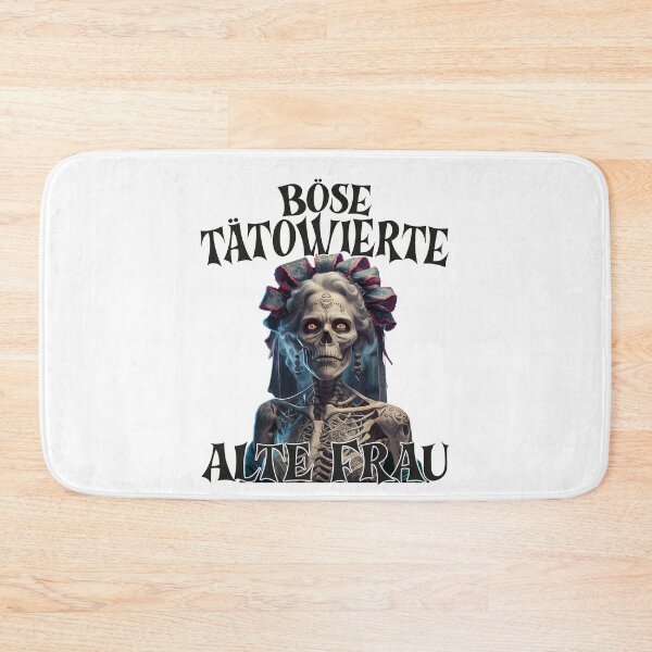 Item preview, Böse Tatowierte Alte Frau , Messy Bun Skull  designed and sold by Smix Pixels.