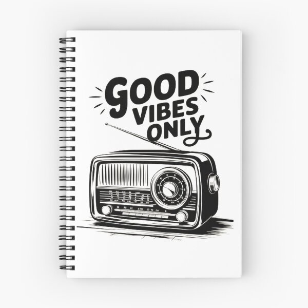 Item preview, Good Vibes Only Retro Radio T-Shirt , Vintage Orange & Cream Design designed and sold by masteryStore.