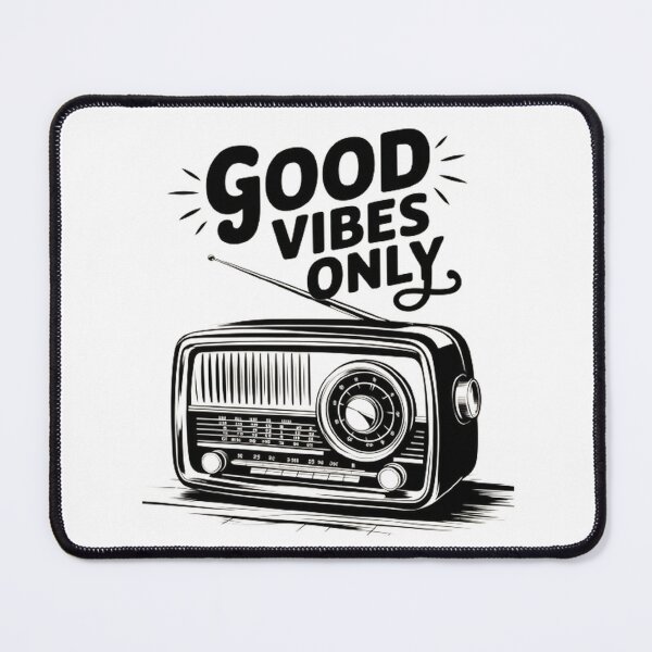Item preview, Good Vibes Only Retro Radio T-Shirt , Vintage Orange & Cream Design designed and sold by masteryStore.