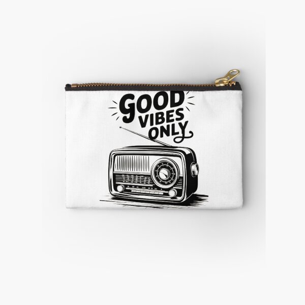 Item preview, Good Vibes Only Retro Radio T-Shirt , Vintage Orange & Cream Design designed and sold by masteryStore.