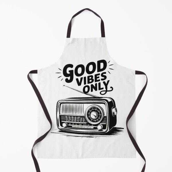 Item preview, Good Vibes Only Retro Radio T-Shirt , Vintage Orange & Cream Design designed and sold by masteryStore.