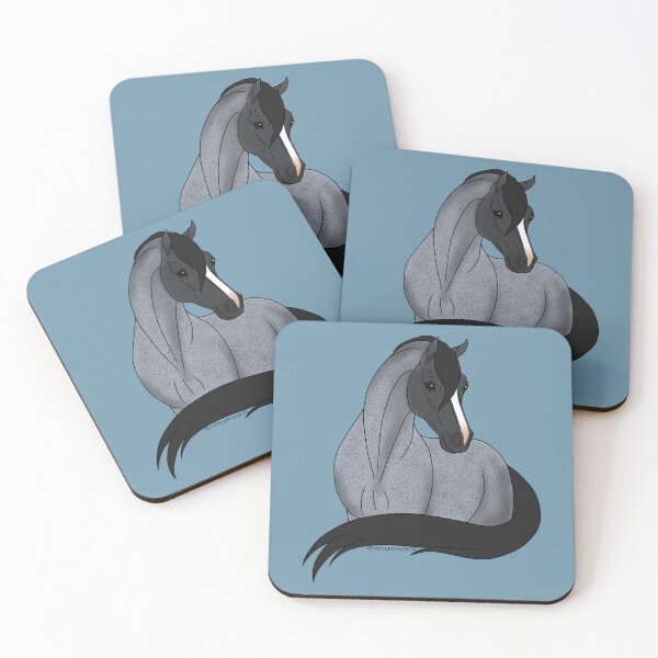 Item preview, Smiling Blue Roan Cartoon Horse designed and sold by DappledMoon.