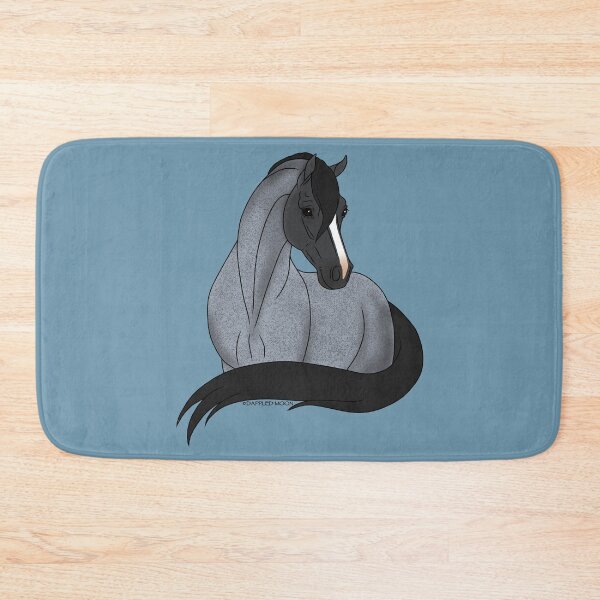Item preview, Smiling Blue Roan Cartoon Horse designed and sold by DappledMoon.