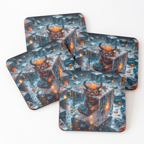 Item preview, Fiery Horned Creature Encased in Lava Glass designed and sold by koreatvtea.