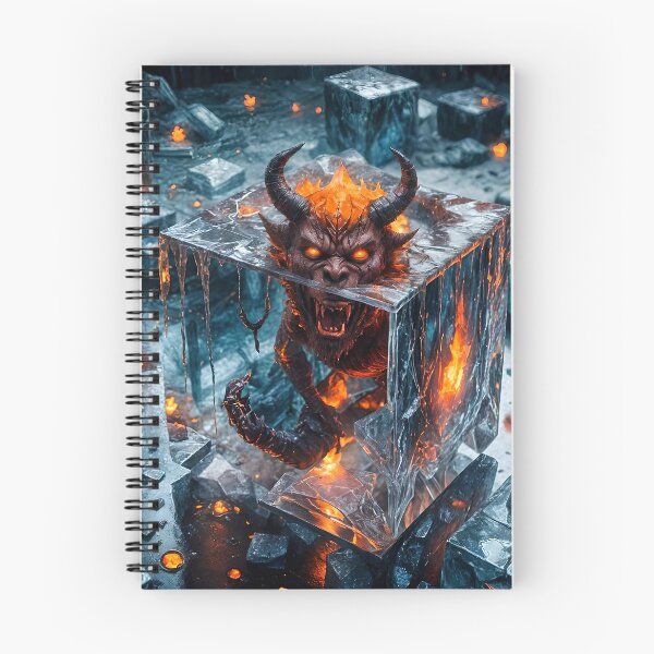 Item preview, Fiery Horned Creature Encased in Lava Glass designed and sold by koreatvtea.
