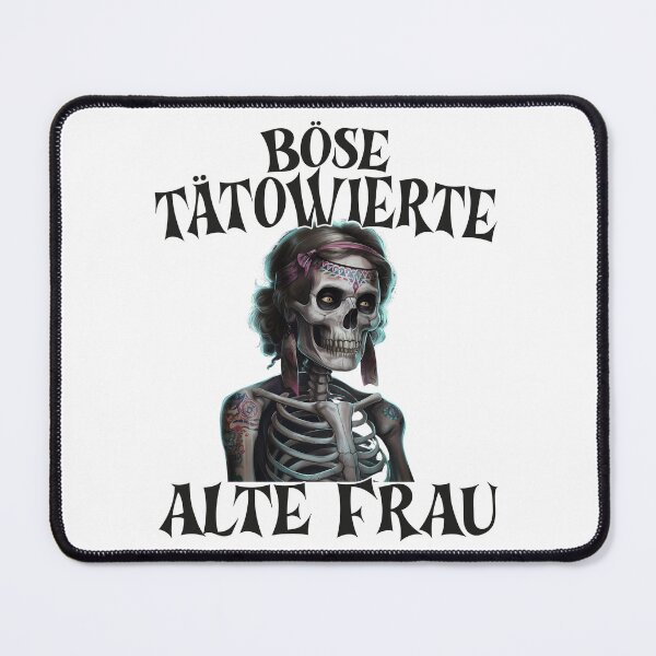 Item preview, Böse Tatowierte Alte Frau , Messy Bun Skull  designed and sold by Smix Pixels.