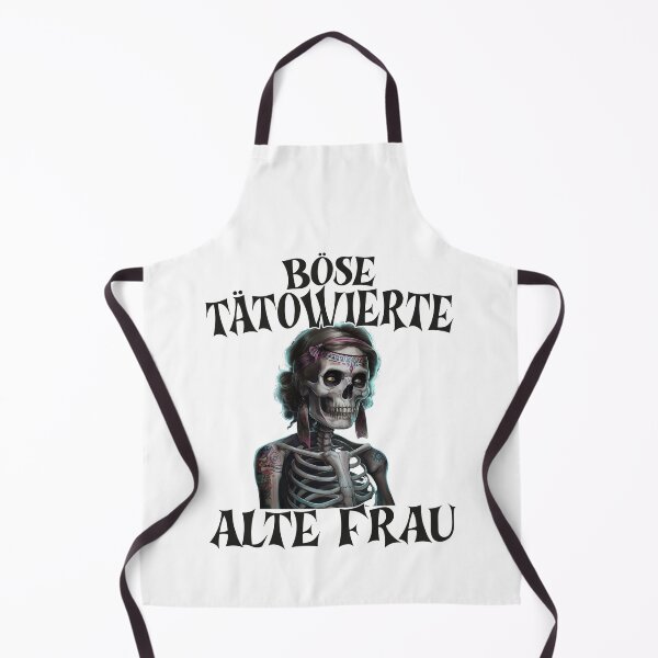 Item preview, Böse Tatowierte Alte Frau , Messy Bun Skull  designed and sold by Smix Pixels.