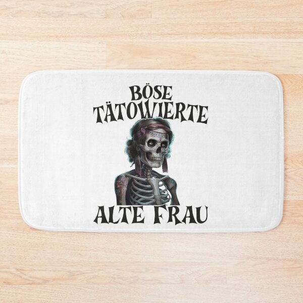 Item preview, Böse Tatowierte Alte Frau , Messy Bun Skull  designed and sold by Smix Pixels.