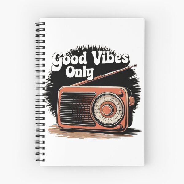 Item preview,  Good Vibes Only Retro Radio T-Shirt , Vintage Orange & Cream Design designed and sold by masteryStore.
