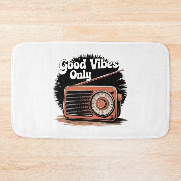 Item preview,  Good Vibes Only Retro Radio T-Shirt , Vintage Orange & Cream Design designed and sold by masteryStore.