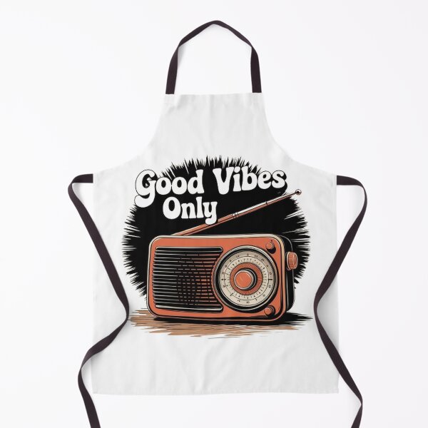 Item preview,  Good Vibes Only Retro Radio T-Shirt , Vintage Orange & Cream Design designed and sold by masteryStore.