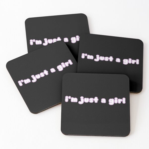 Item preview, I'm just a girl - Cute Pink Text Print designed and sold by Fynno.