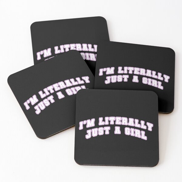 Item preview, I'm Literally Just A Girl - Cute Pink Text Print designed and sold by Fynno.