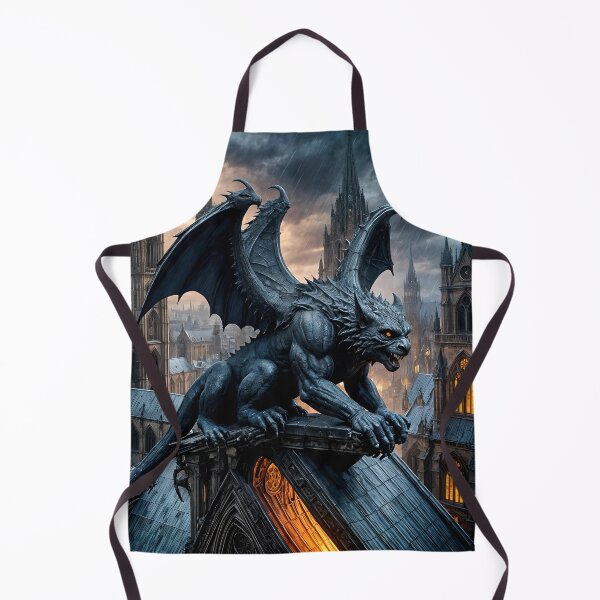 Item preview, Gargoyle Awakening on Rain-Soaked Cathedral Roof designed and sold by koreatvtea.