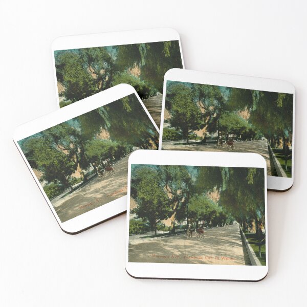 Item preview, Pasadena California, View of Marengo St in Winter, Vintage Inspired designed and sold by markomundo.