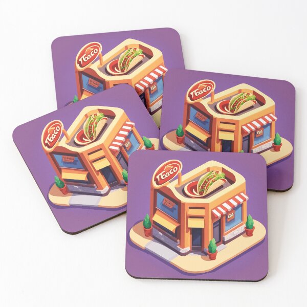 Item preview, Taco Shop Building Isometric Cartoon Vector Icon Illustration designed and sold by hjian8219.