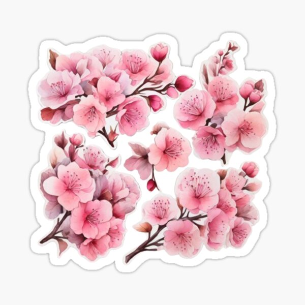 Item preview, falling sakura cherry blossom watercolor designed and sold by sana designer.