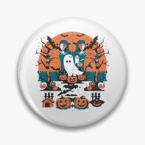 Item preview, Modern Halloween Fusion T-Shirt: Sophisticated Bats, Pumpkins, Ghosts & Witches Design designed and sold by masteryStore.