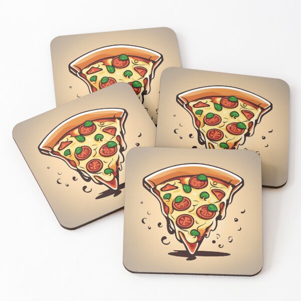 Item preview, Slice of Pizza Floating Cartoon Vector Icon Illustration designed and sold by hjian8219.