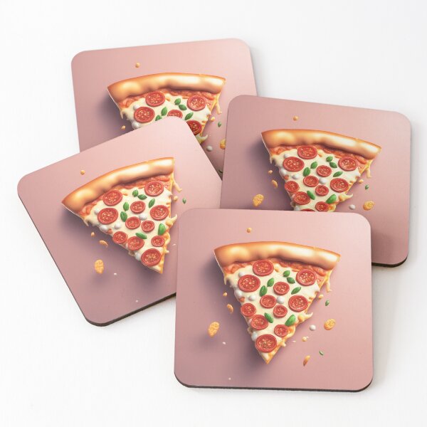 Item preview, Slice of Pizza Floating Cartoon Vector Icon Illustration designed and sold by hjian8219.