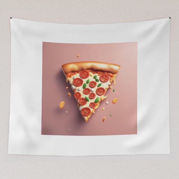 Item preview, Slice of Pizza Floating Cartoon Vector Icon Illustration designed and sold by hjian8219.