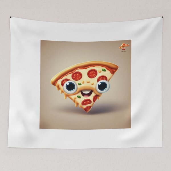 Item preview, Slice of Pizza Floating Cartoon Vector Icon Illustration designed and sold by hjian8219.