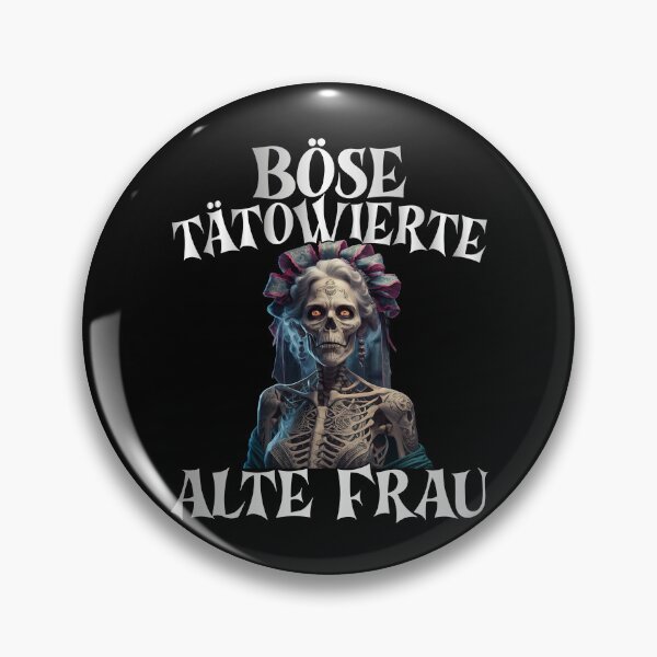 Item preview,  Böse Tatowierte Alte Frau , Messy Bun Skull  designed and sold by Smix Pixels.