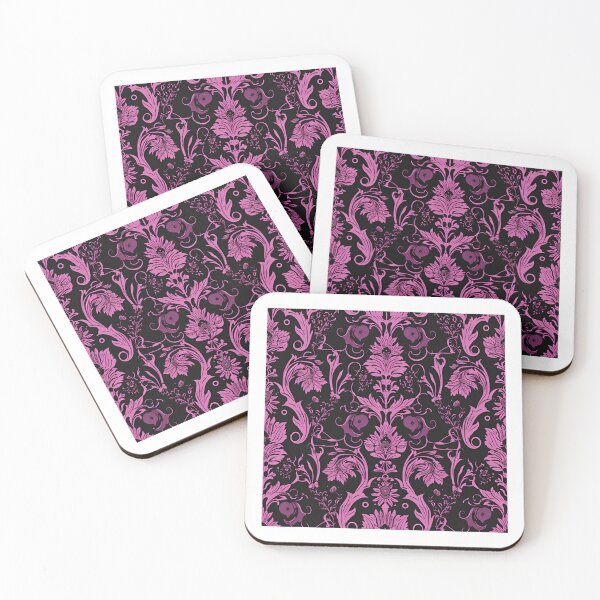 Item preview, Stylish Gothic Floral Pattern - Black and Pink designed and sold by Travelslightly.