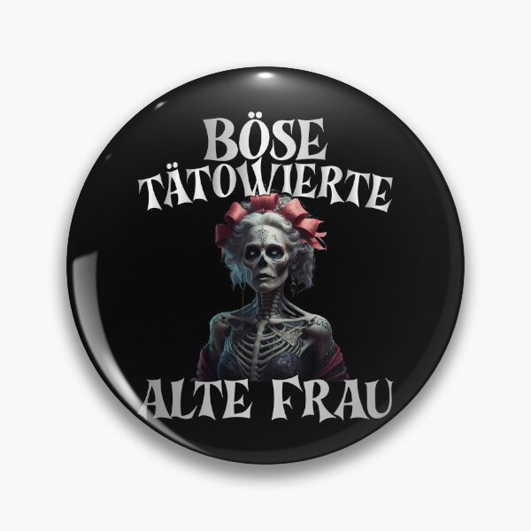 Item preview, Böse Tatowierte Alte Frau , Messy Bun Skull  designed and sold by Smix Pixels.