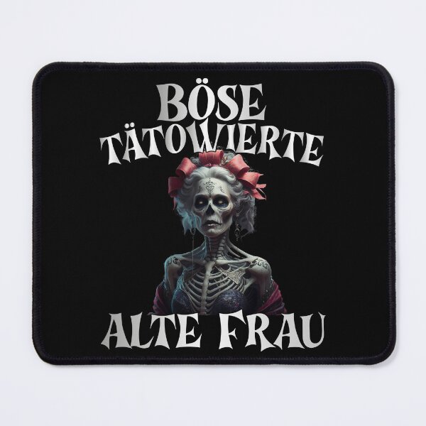 Item preview, Böse Tatowierte Alte Frau , Messy Bun Skull  designed and sold by Smix Pixels.