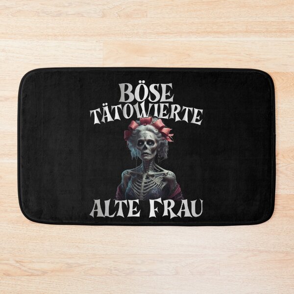 Item preview, Böse Tatowierte Alte Frau , Messy Bun Skull  designed and sold by Smix Pixels.