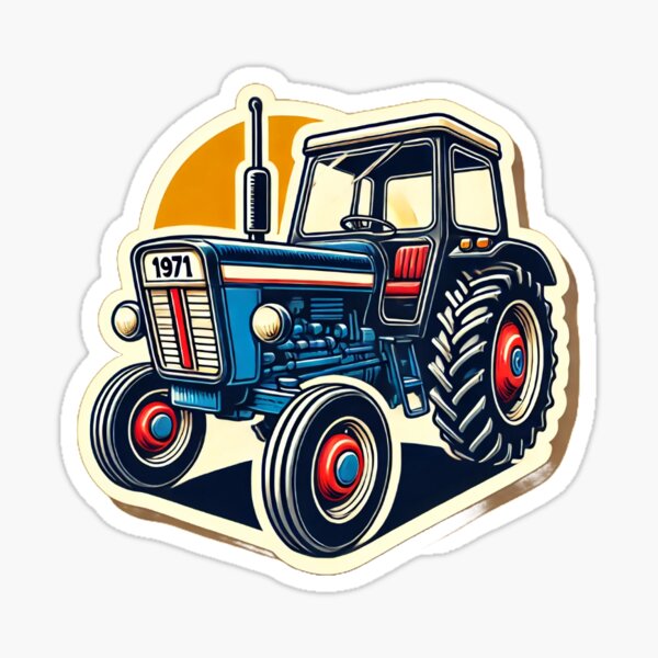 Item preview, Old tractor with cab. designed and sold by NMCStickers.