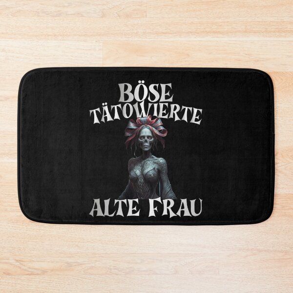 Item preview, Böse Tatowierte Alte Frau , Messy Bun Skull  designed and sold by Smix Pixels.