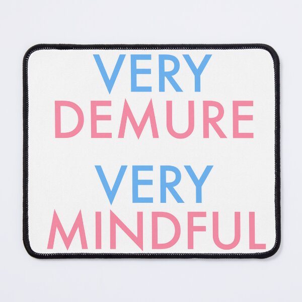 Item preview, Very demure very mindful trans flag designed and sold by VeryEnglishGent.