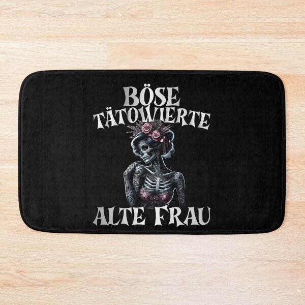 Item preview, Böse Tatowierte Alte Frau , Messy Bun Skull  designed and sold by Smix Pixels.