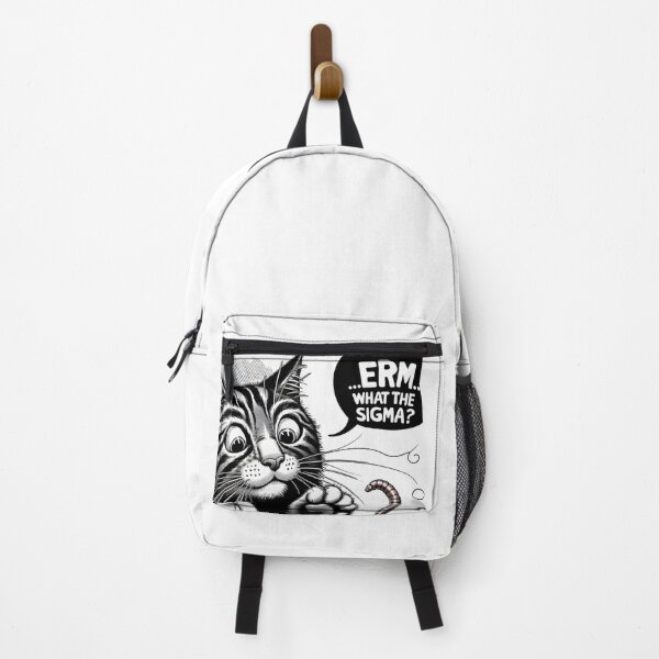 Item preview, Funny cat and worm "What The Sigma" sticker and more. designed and sold by CRandRRstickers.