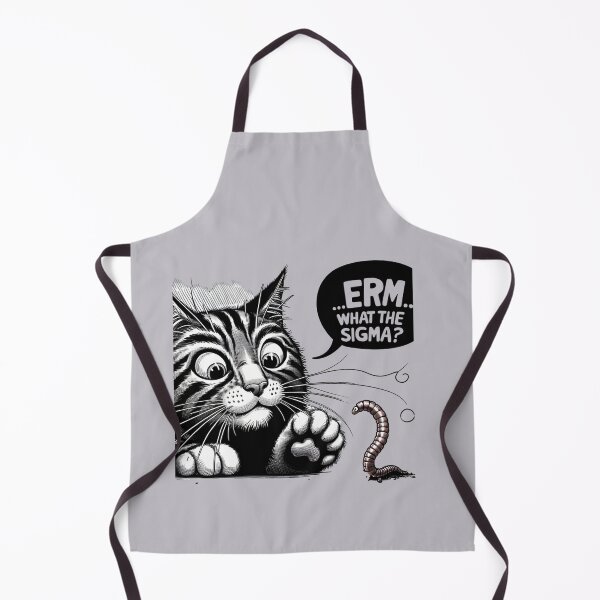 Item preview, Funny cat and worm "What The Sigma" sticker and more. designed and sold by CRandRRstickers.