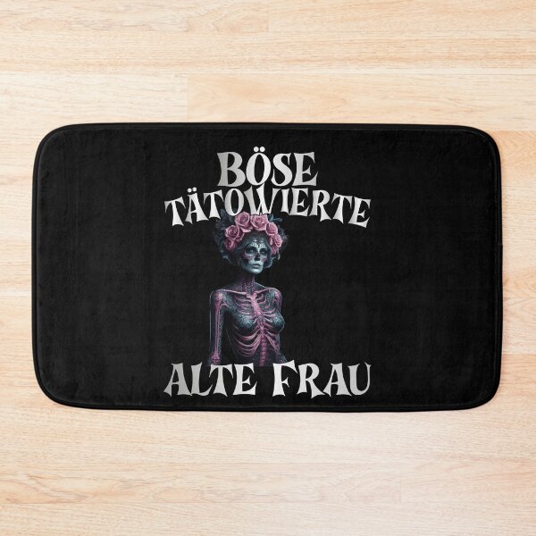 Item preview, Böse Tatowierte Alte Frau , Messy Bun Skull  designed and sold by Smix Pixels.