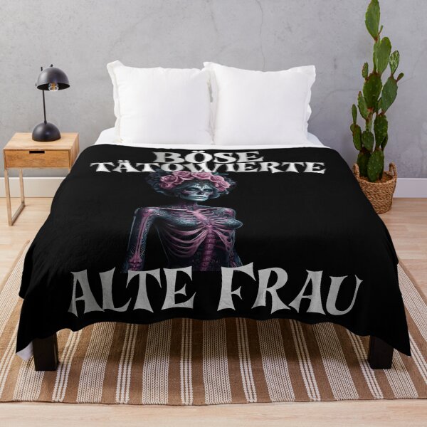 Item preview, Böse Tatowierte Alte Frau , Messy Bun Skull designed and sold by Smix Pixels.